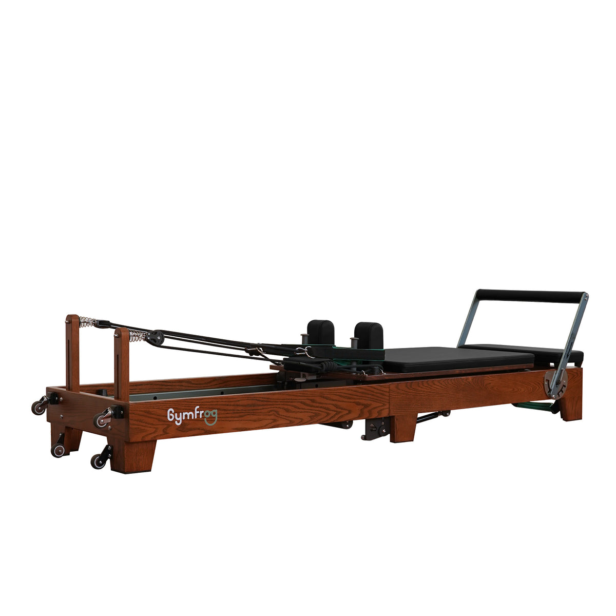 Gymfrog Premium Folding Walnut Pilates Reformer Black
