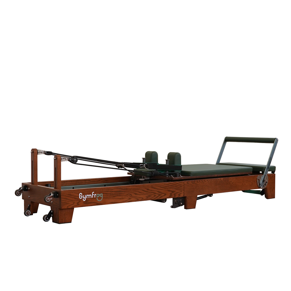 Gymfrog Premium Folding Walnut Pilates Reformer Green