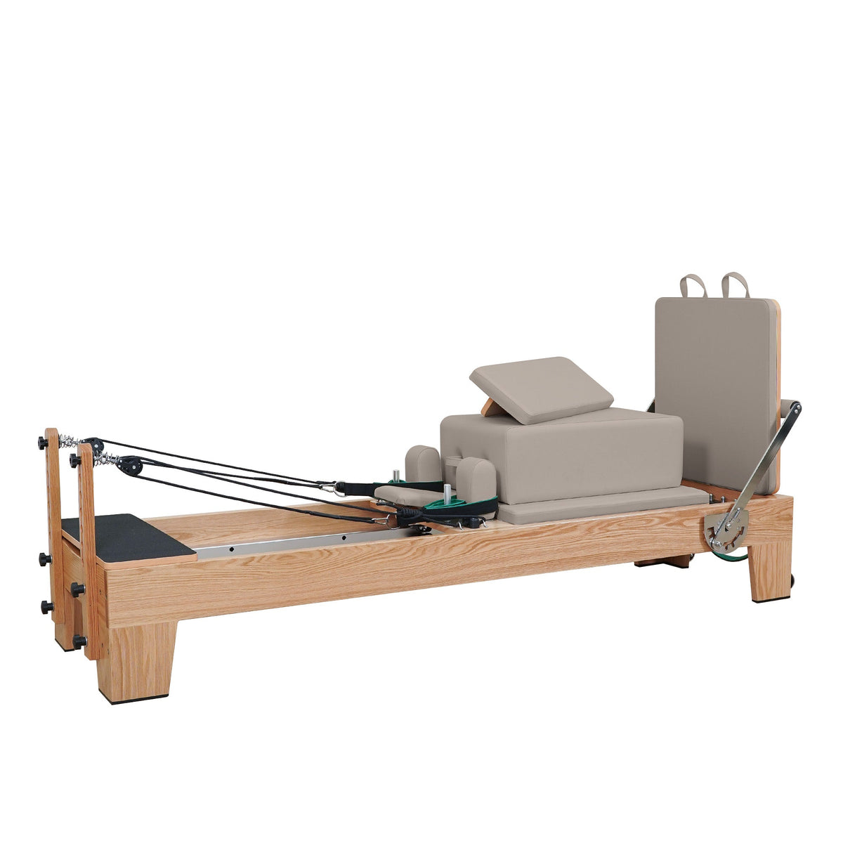 Gymfrog Premium Red Oak Pilates Reformer Latte