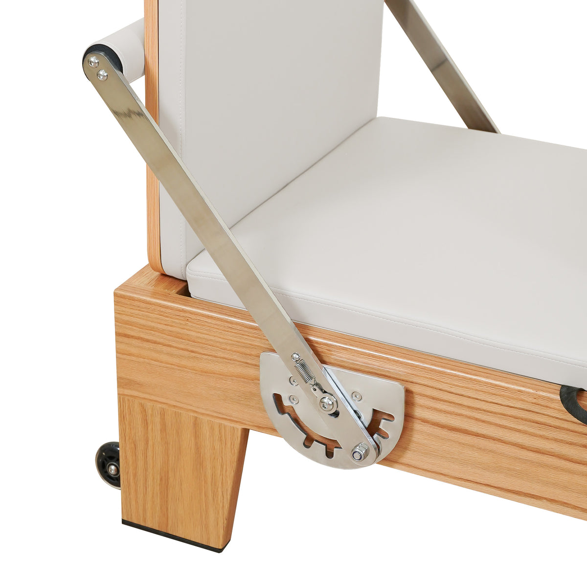 Gymfrog Premium Red Oak Pilates Reformer with Tower Beige