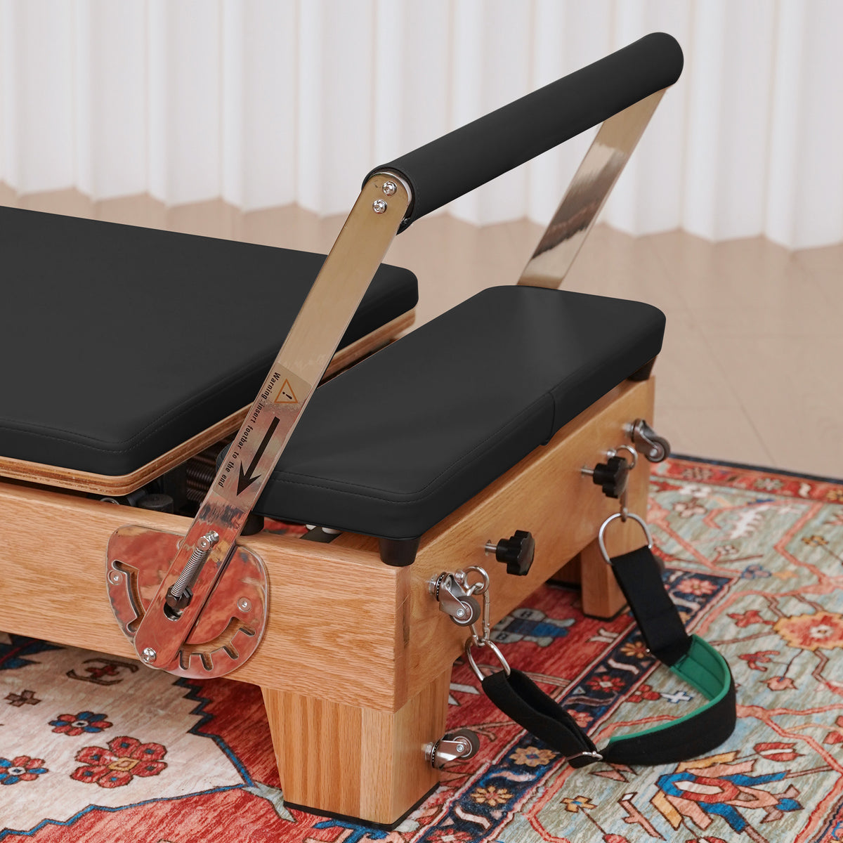 Gymfrog Premium Folding Wood Pilates Reformer Black