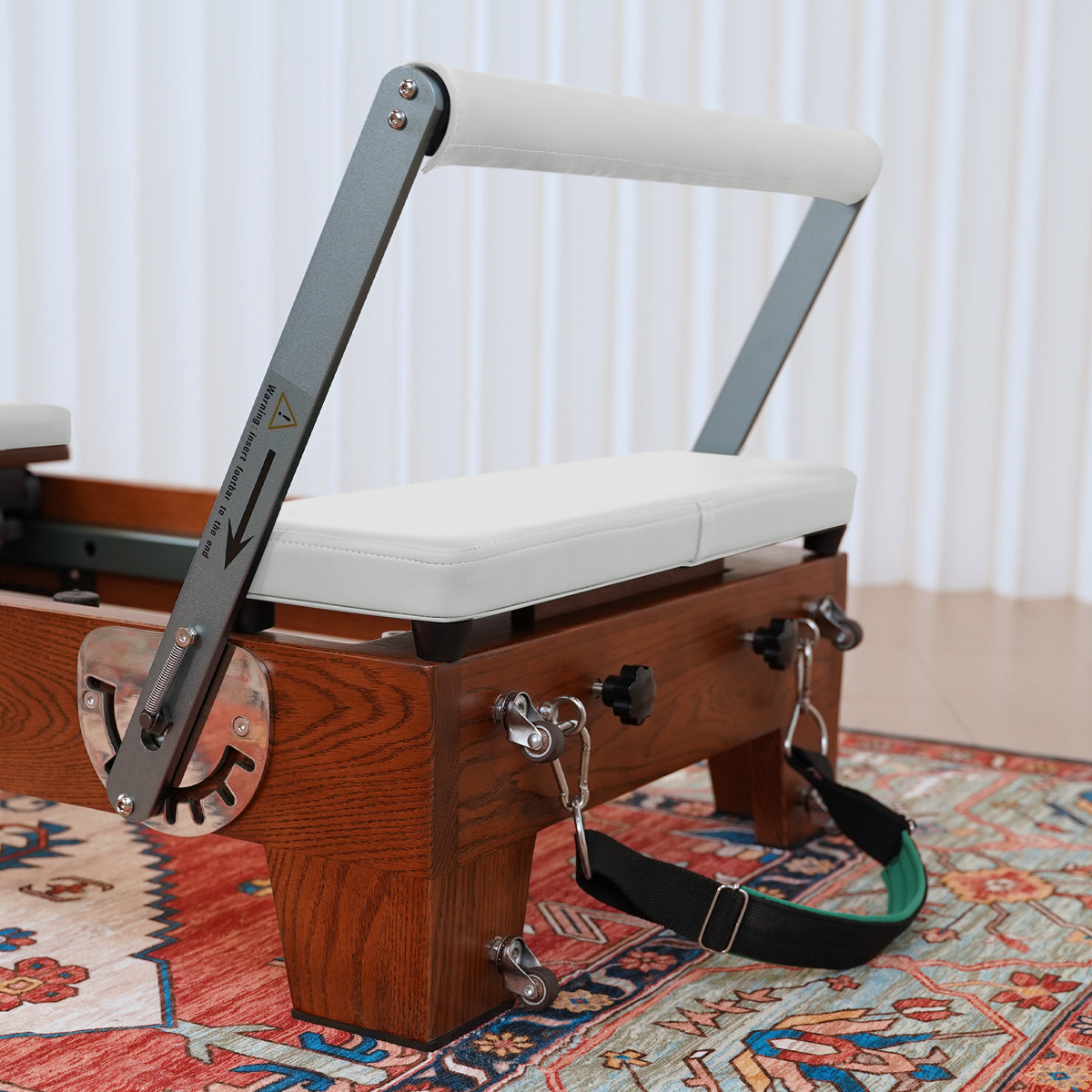 Gymfrog Premium Folding Walnut Pilates Reformer Beige