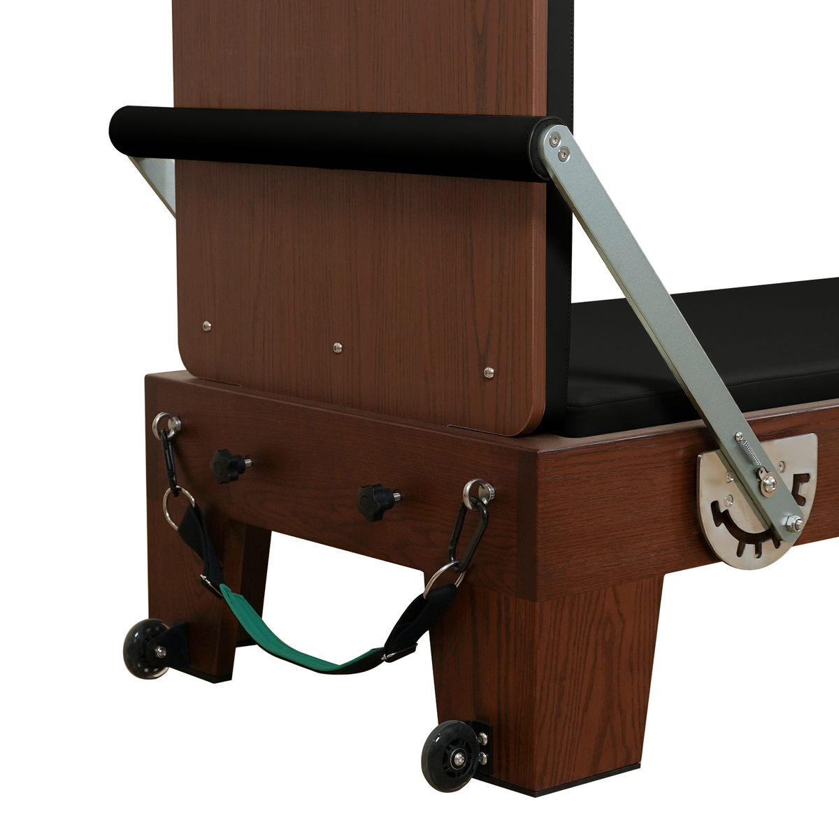 Gymfrog Classic Walnut Pilates Reformer with Tower Black