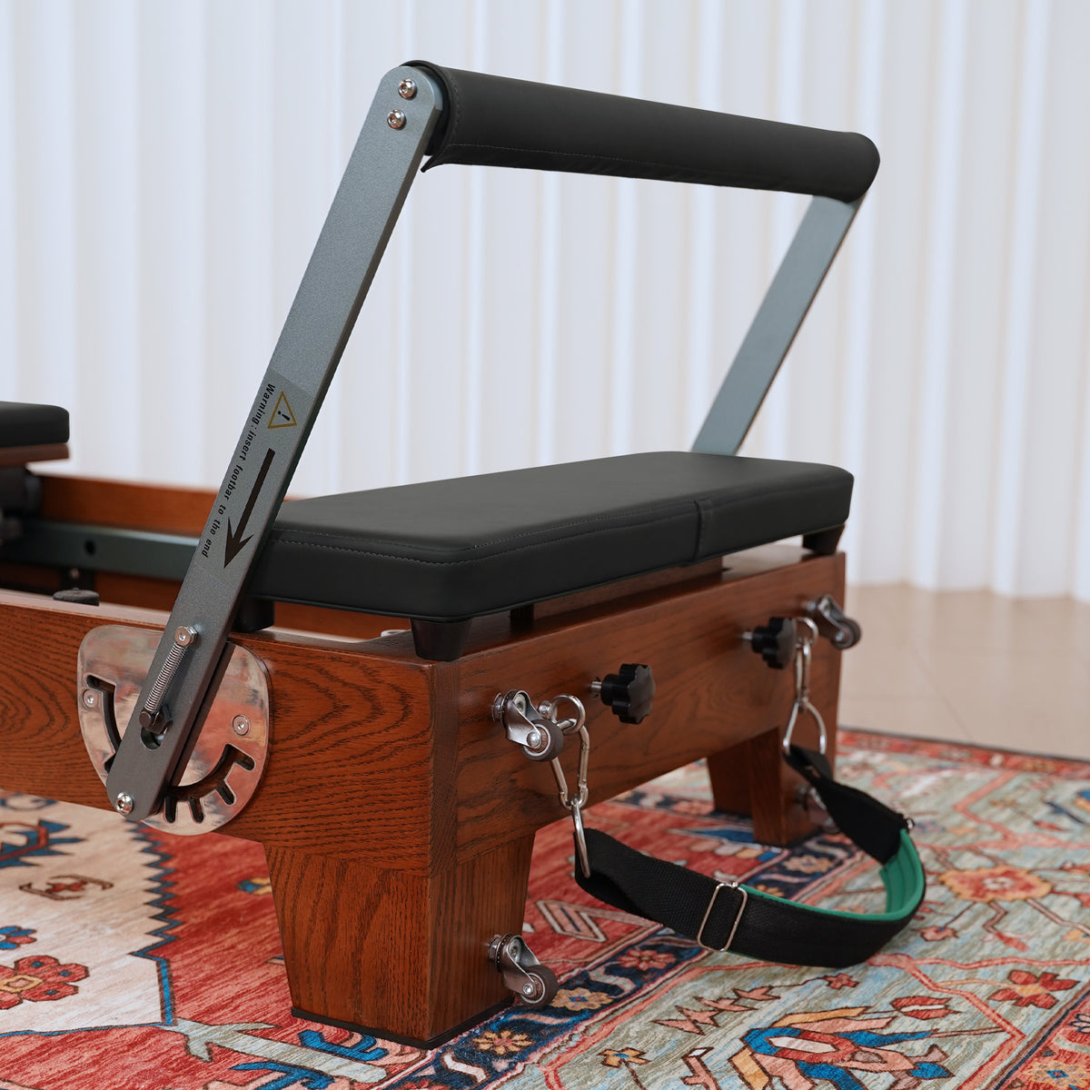 Gymfrog Premium Folding Walnut Pilates Reformer Black