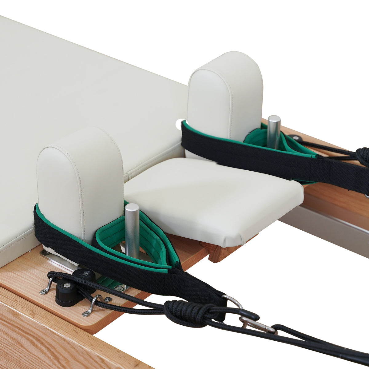 Gymfrog Premium Red Oak Pilates Reformer Beige