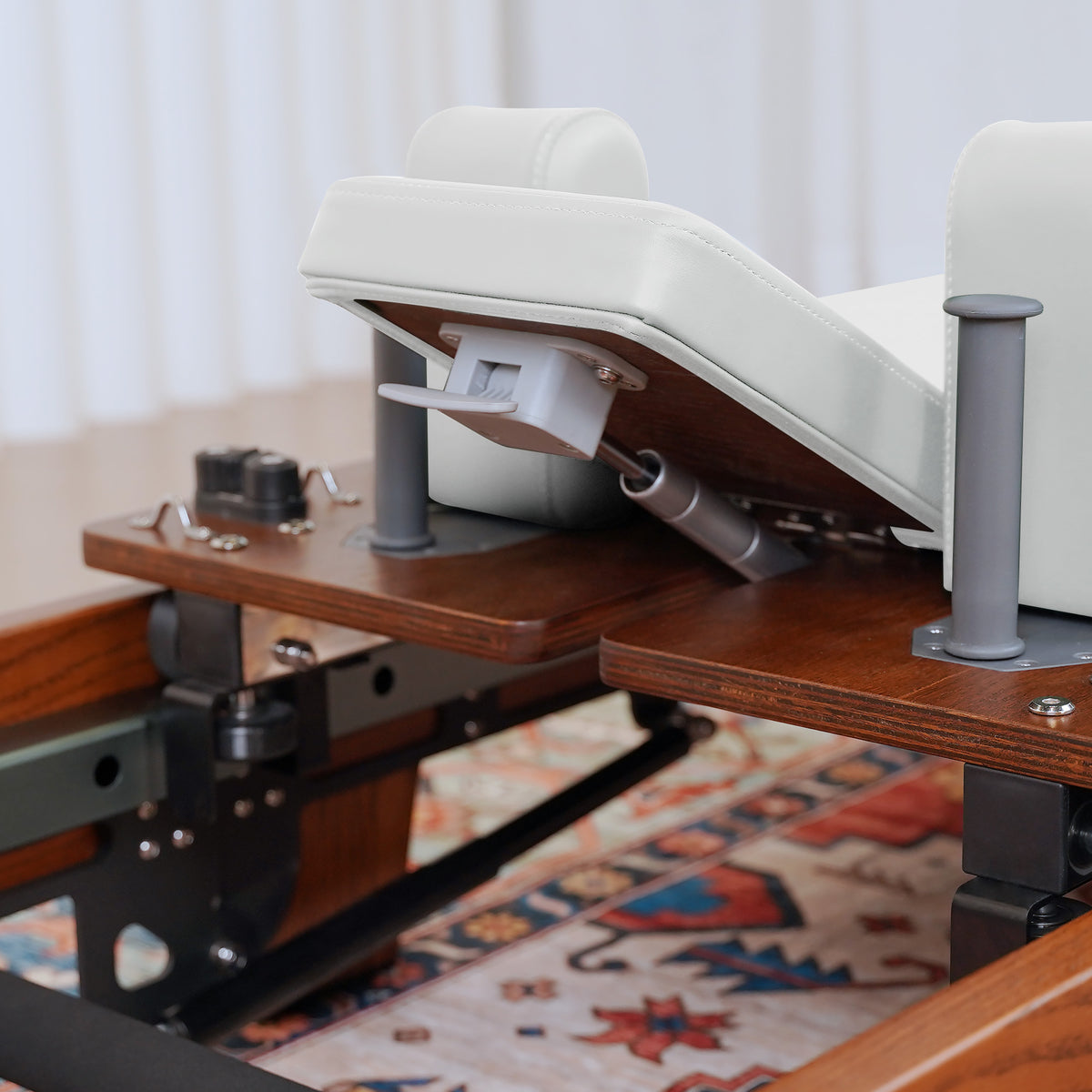 Gymfrog Premium Folding Walnut Pilates Reformer Beige