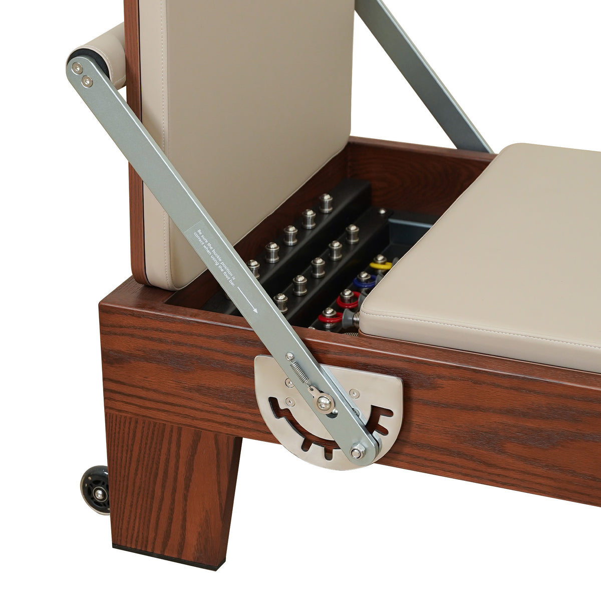 Gymfrog Classic Walnut Pilates Reformer Latte