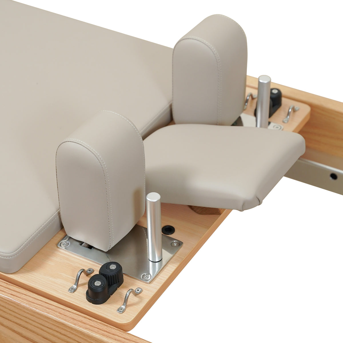 Gymfrog Premium Red Oak Pilates Reformer with Tower Latte
