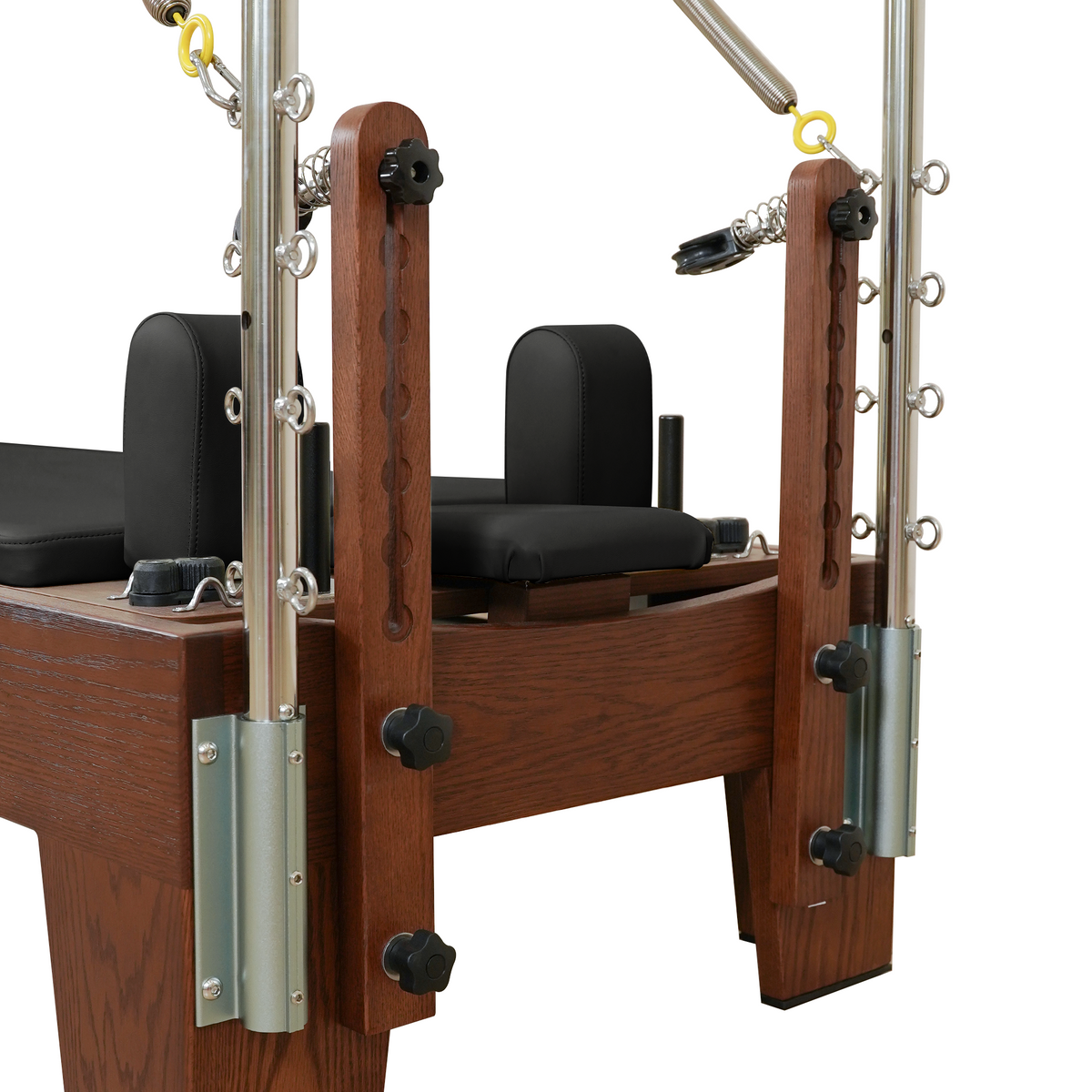 Gymfrog Classic Walnut Pilates Reformer with Tower Black