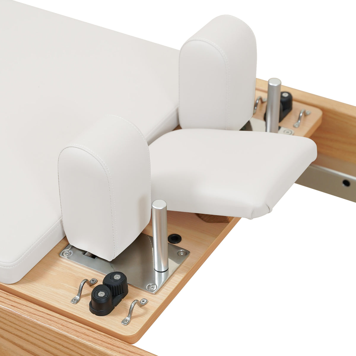 Gymfrog Premium Red Oak Pilates Reformer with Tower Beige