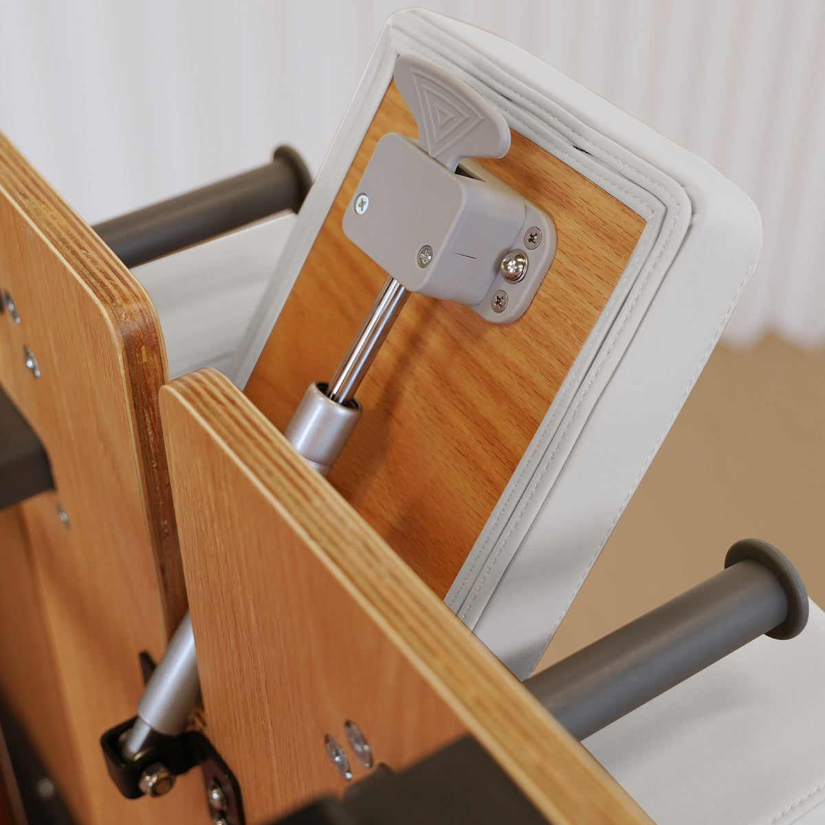 Gymfrog Premium Folding Wood Pilates Reformer Beige