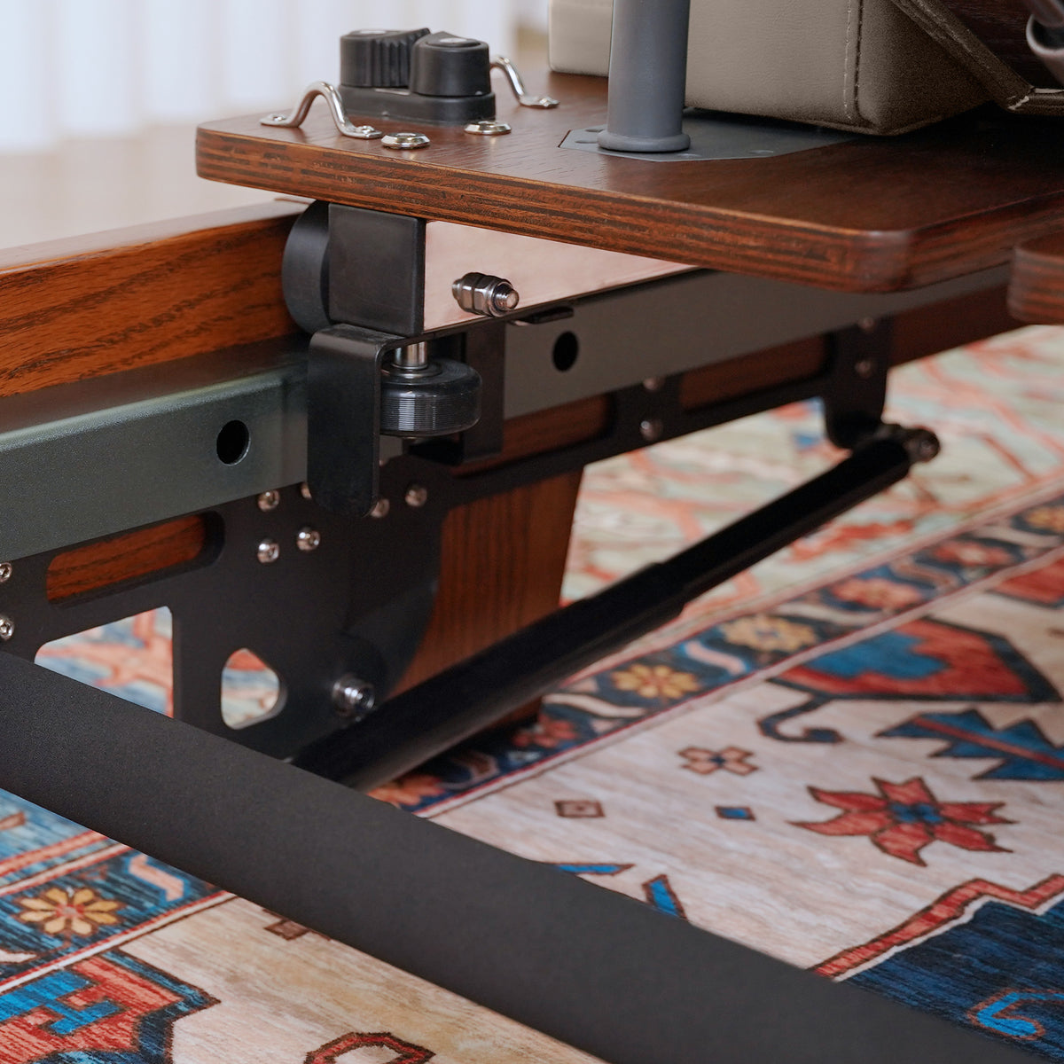 Gymfrog Premium Folding Walnut Pilates Reformer Latte