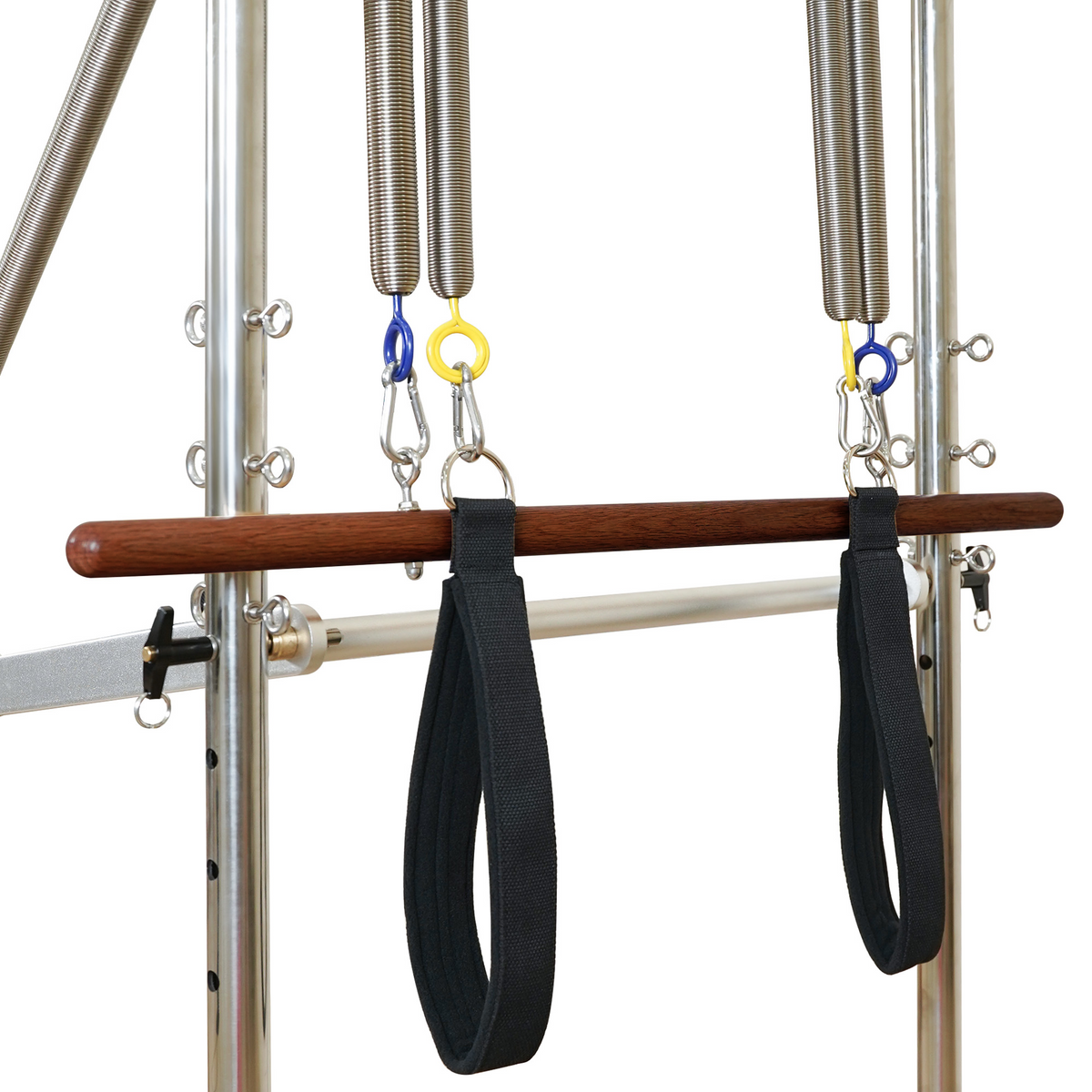 Gymfrog Classic Walnut Pilates Reformer with Tower Beige