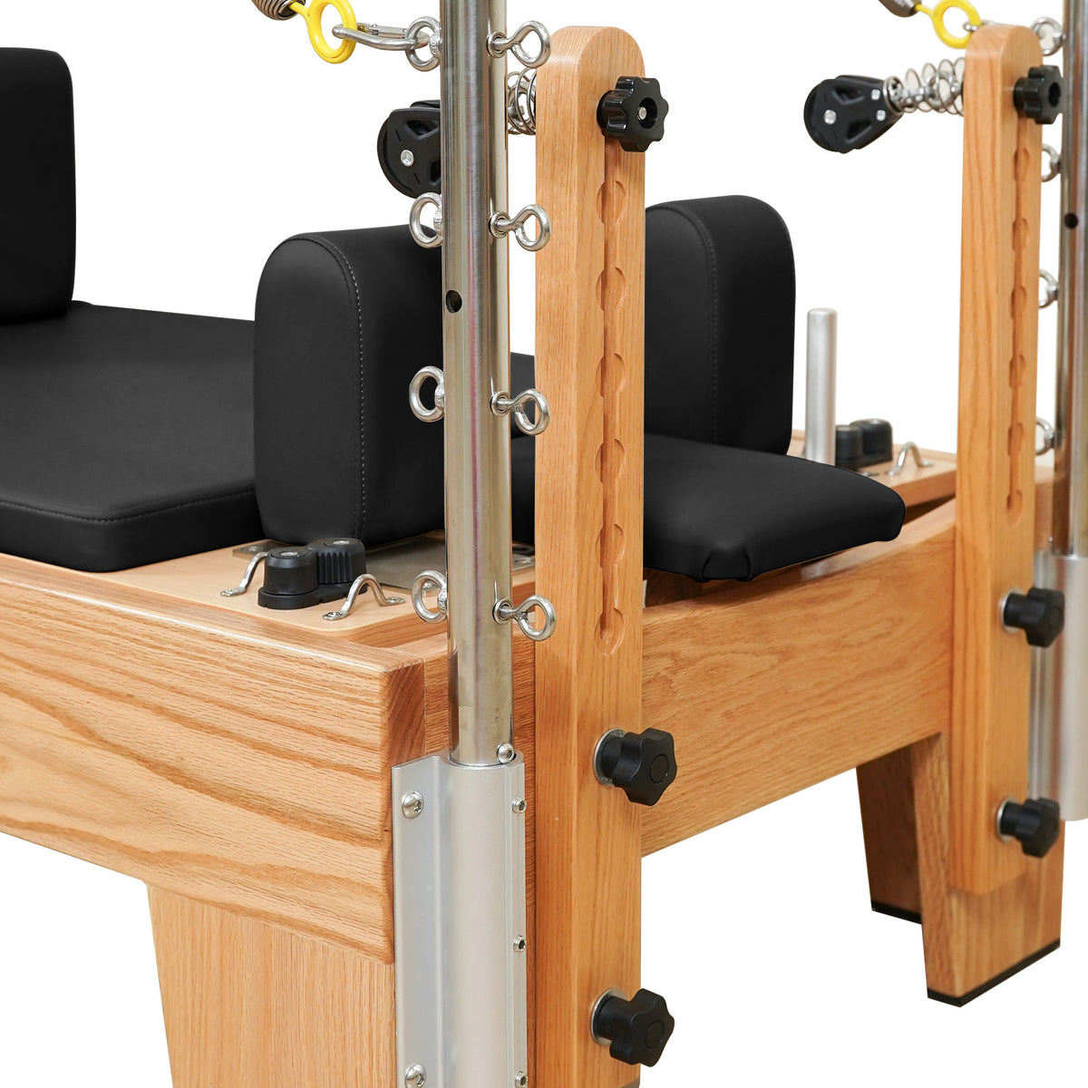 Gymfrog Premium Red Oak Pilates Reformer with Tower Black
