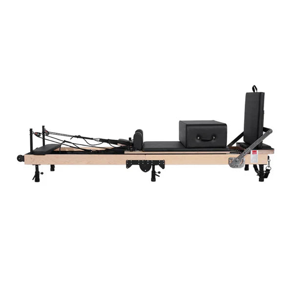 Premium Maple Pilates Reformer — Adjustable Leg Elevation Design