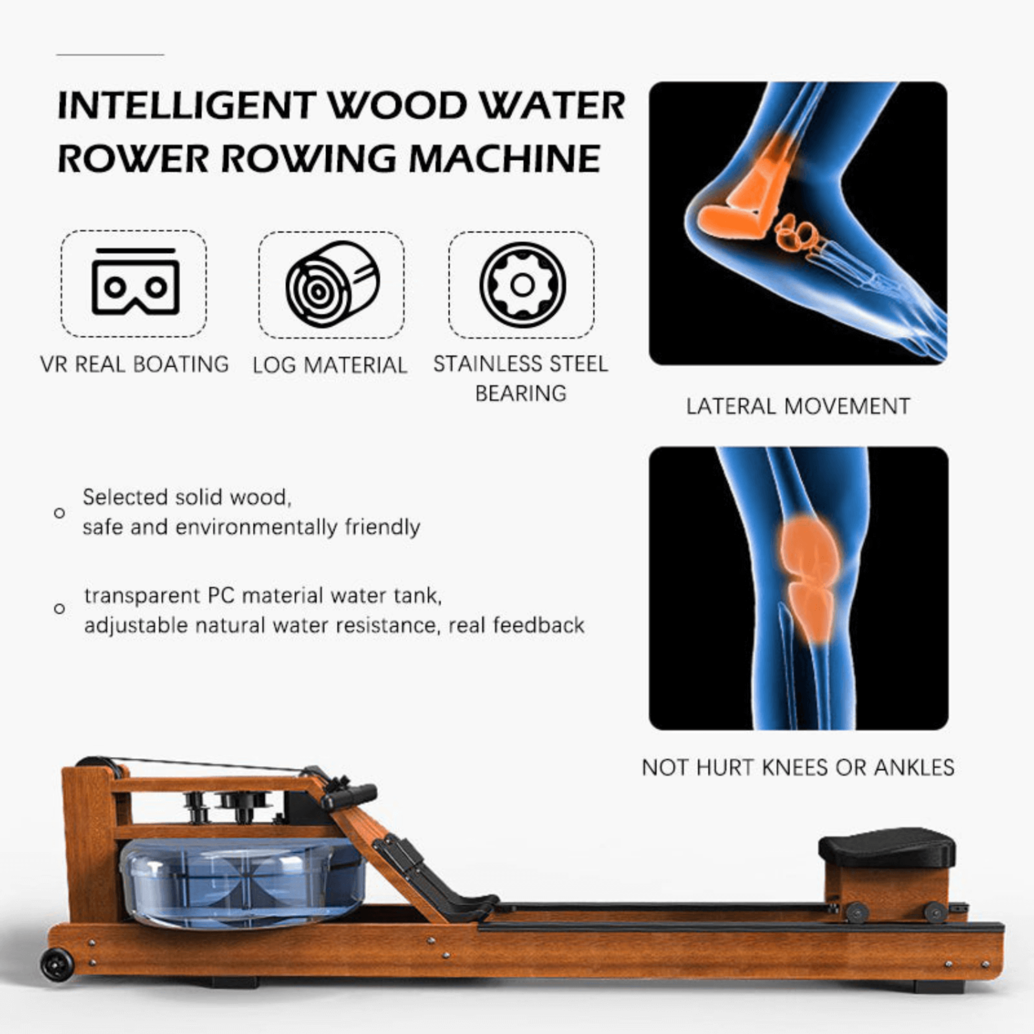 Folding Fitness Water Rowing Machine